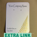 China Factory Extra Link Custom Logo Necklace And Earring Cards Wholesale